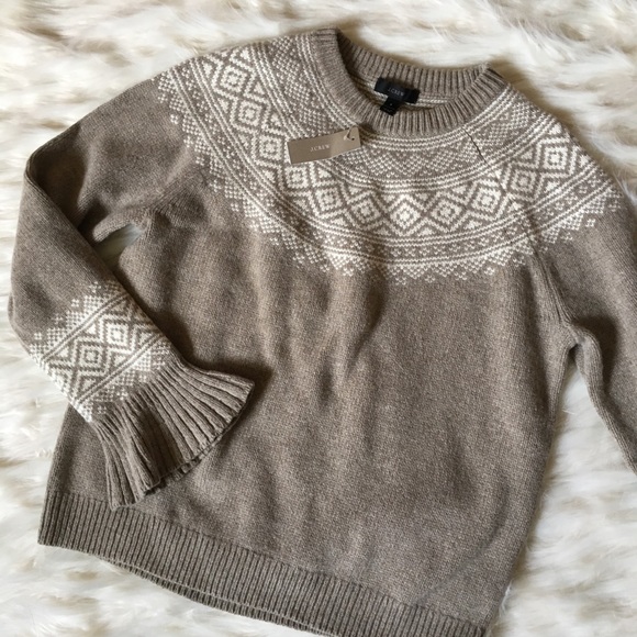 J. Crew Sweaters - J. Crew Fairisle Ruffle Sleeve Sweater